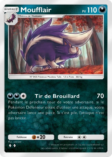 Carte Pokémon Moufflair de l'extension Parade Onirique