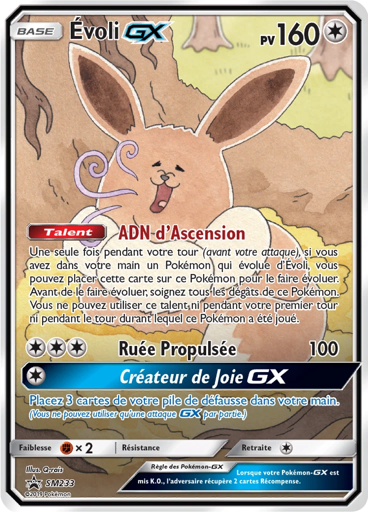 Carte Pokémon Évoli GX de l'extension Promo SM