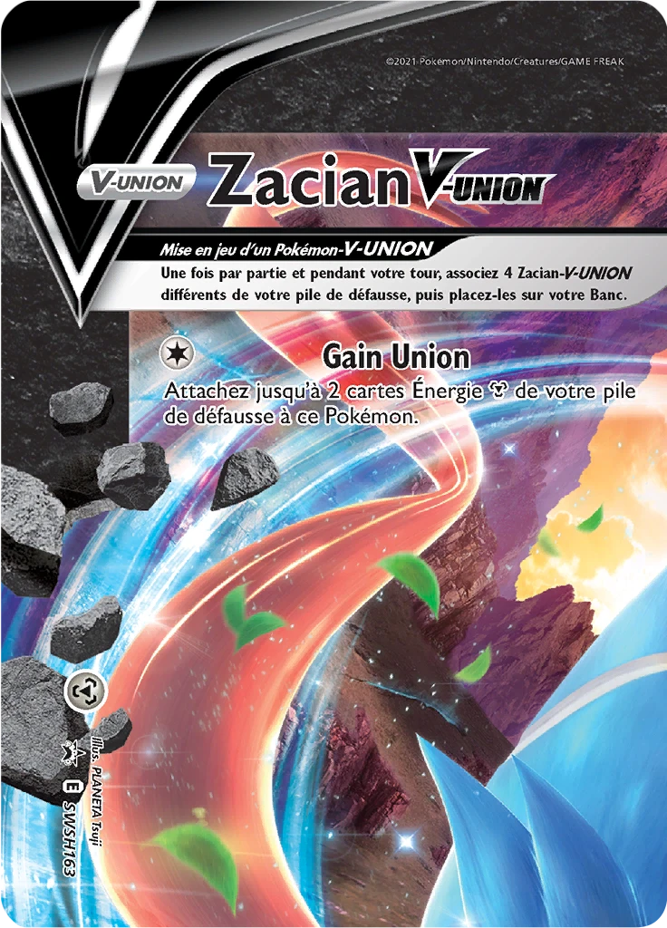 Carte Pokémon Zacian V-UNION de l'extension Promo SWSH