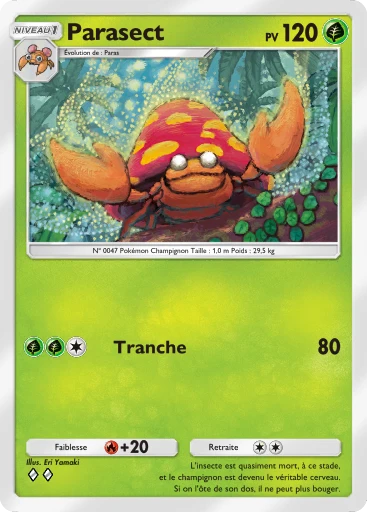 Carte Pokémon Parasect de l'extension Puissance Génétique