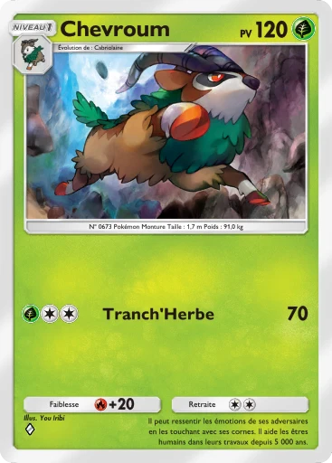 Carte Pokémon Chevroum de l'extension Puissance Génétique