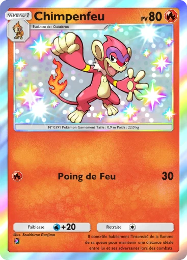 Carte Pokémon Chimpenfeu de l'extension Source Secrète