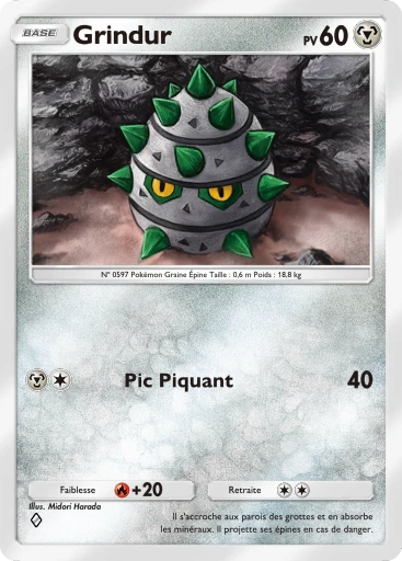 Carte Pokémon Grindur de l'extension Crise Interdimensionnelle