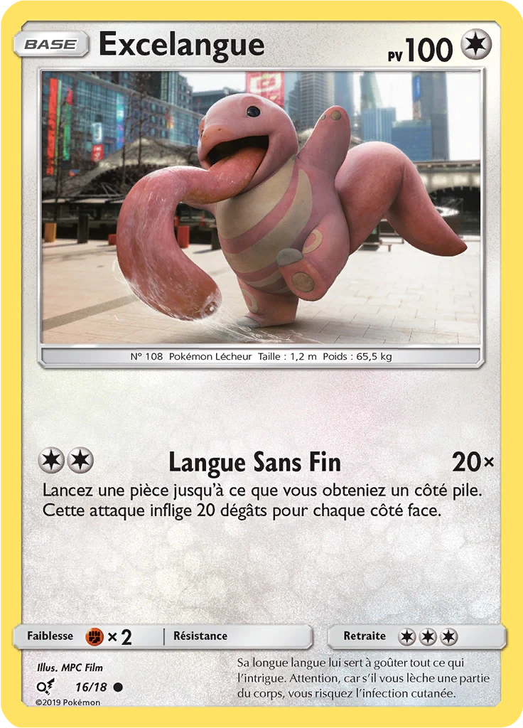 Carte Pokémon Excelangue de l'extension Détective Pikachu