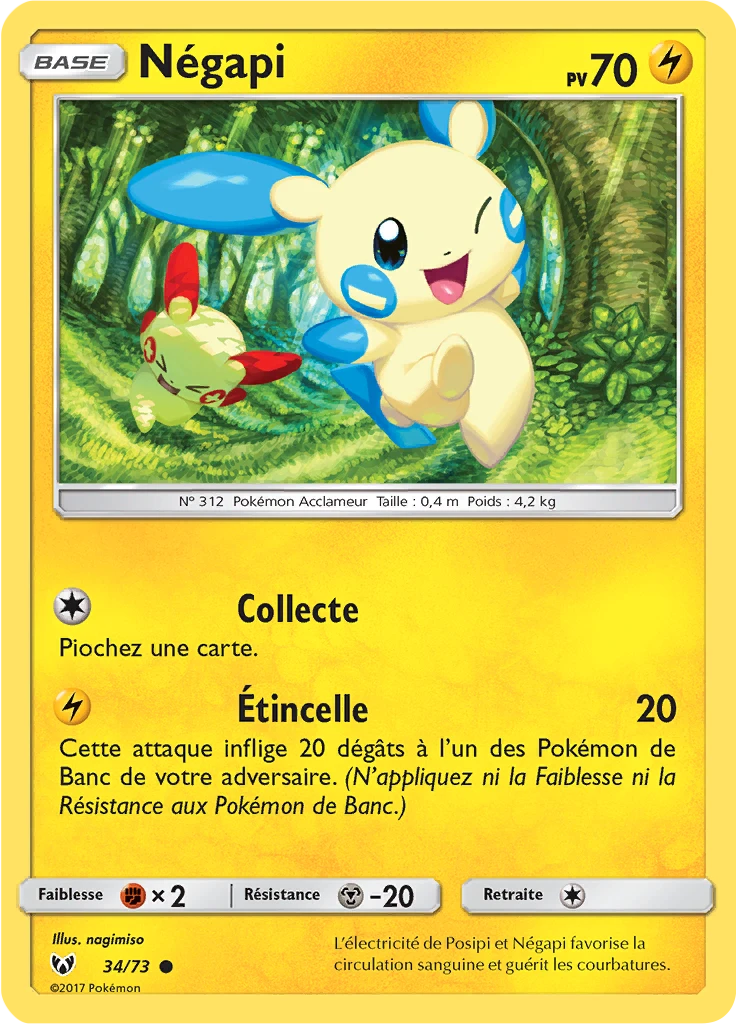 Carte Pokémon Négapi de l'extension Légendes Brillantes