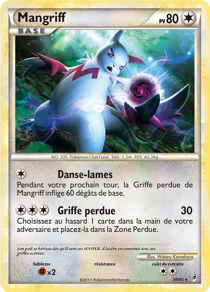 Carte Pokémon Mangriff de l'extension L'appel des Légendes