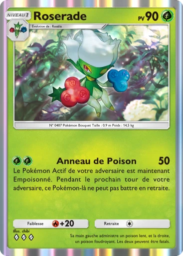 Carte Pokémon Roserade de l'extension Parade Onirique