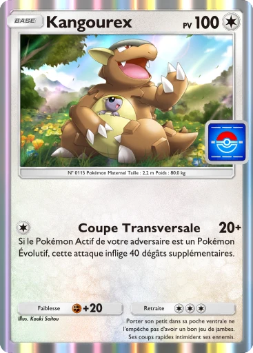 Carte Pokémon Kangourex de l'extension Promo-A