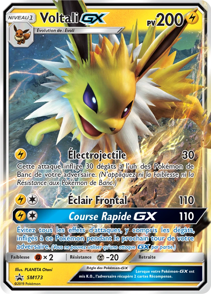 Carte Pokémon Voltali GX de l'extension Promo SM