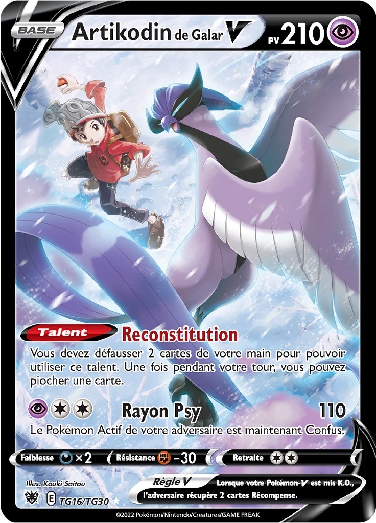 Carte Pokémon Artikodin de Galar V de l'extension Astres Radieux
