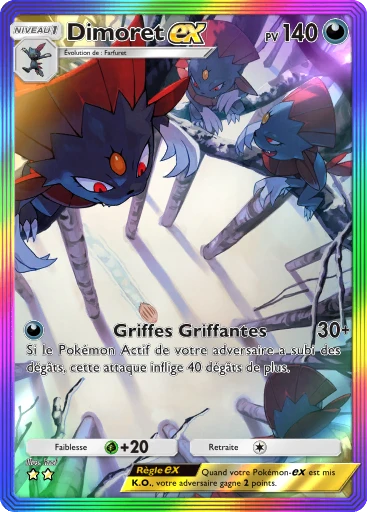 Carte Pokémon Dimoret-ex de l'extension Choc Spatio-Temporel