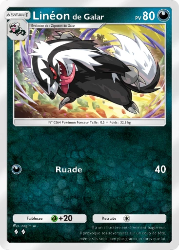 Carte Pokémon Linéon de Galar de l'extension Parade Onirique
