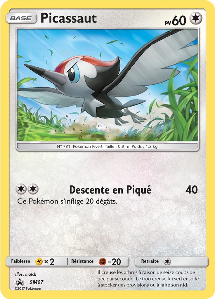 Carte Pokémon Picassaut de l'extension Promo SM