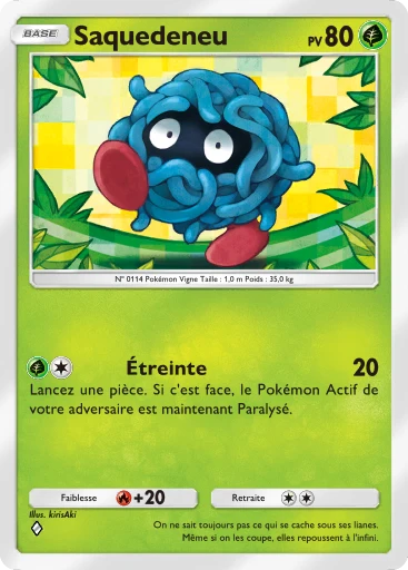 Carte Pokémon Saquedeneu de l'extension Aura Palpitante