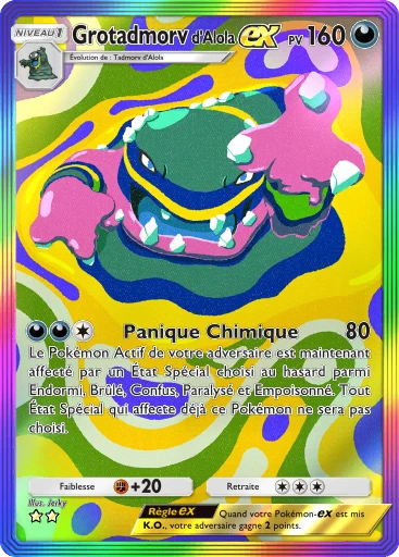 Carte Pokémon Grotadmorv d'Alola-ex de l'extension Gardiens Astraux
