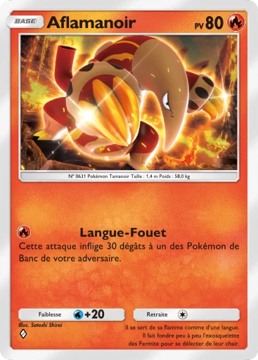 Carte Pokémon Aflamanoir de l'extension Méga-Ascension
