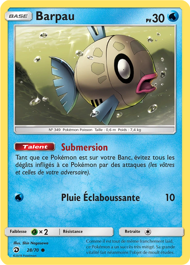 Carte Pokémon Barpau de l'extension Majesté Des Dragons