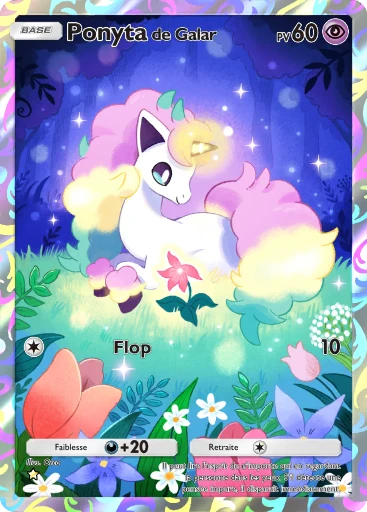 Carte Pokémon Ponyta de Galar de l'extension Parade Onirique