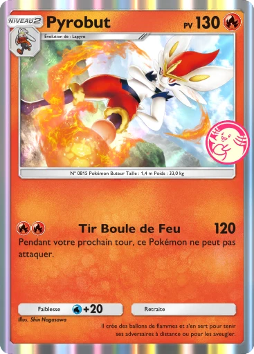 Carte Pokémon Pyrobut de l'extension Promo-B