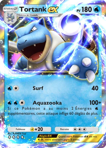 Carte Pokémon Tortank-ex de l'extension Puissance Génétique