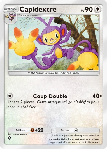Carte Pokémon Capidextre de l'extension Choc Spatio-Temporel