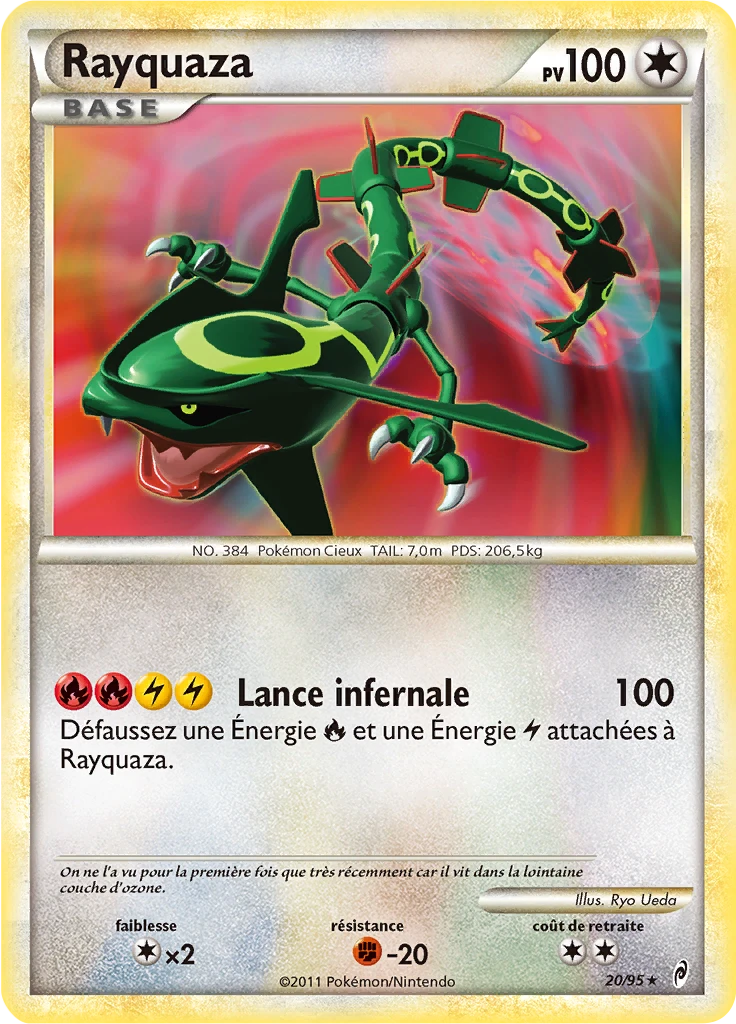 Carte Pokémon Rayquaza de l'extension L'appel des Légendes