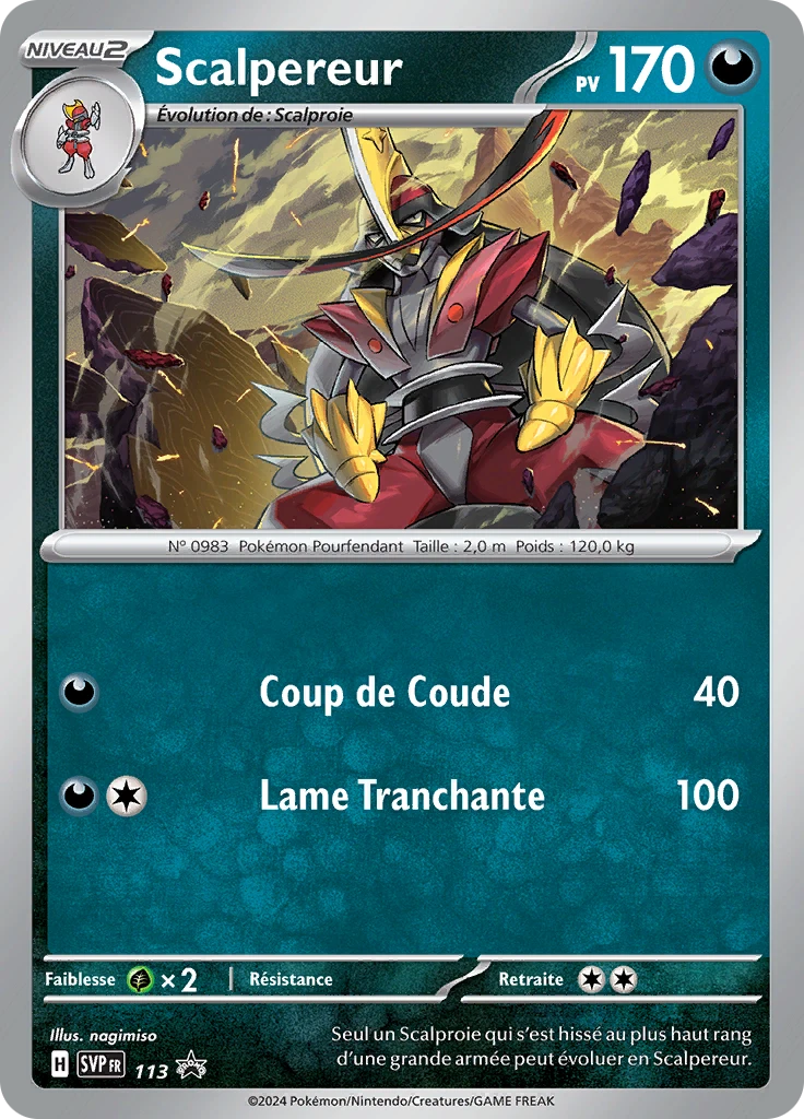 Carte Pokémon Scalpereur de l'extension SVP Black Star Promos