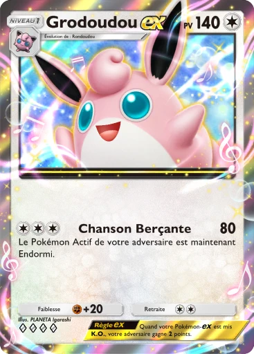 Carte Pokémon Grodoudou-ex de l'extension Booster de Luxe ex