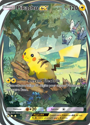 Carte Pokémon Pikachu-ex de l'extension Puissance Génétique