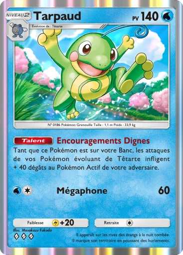 Carte Pokémon Tarpaud de l'extension Sagesse entre Ciel et Mer