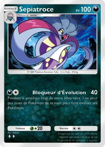 Carte Pokémon Sepiatroce de l'extension Aura Palpitante