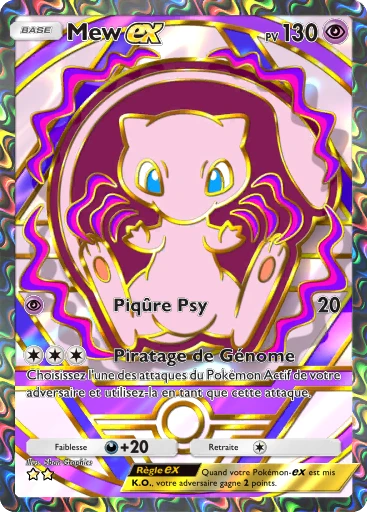 Carte Pokémon Mew-ex de l'extension Booster de Luxe ex