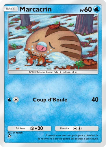 Carte Pokémon Marcacrin de l'extension Choc Spatio-Temporel