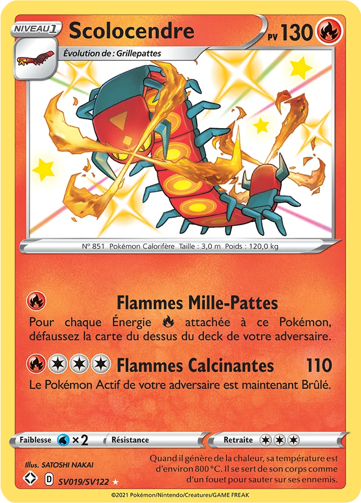 Carte Pokémon Scolocendre de l'extension Destinées Radieuses