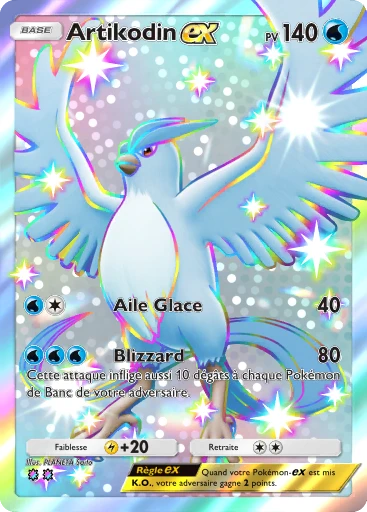 Carte Pokémon Artikodin-ex de l'extension La Clairière d'Évoli