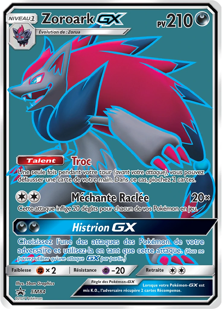 Carte Pokémon Zoroark GX de l'extension Promo SM