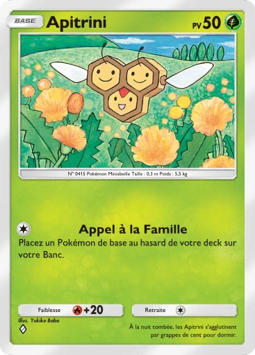Carte Pokémon Apitrini de l'extension Choc Spatio-Temporel