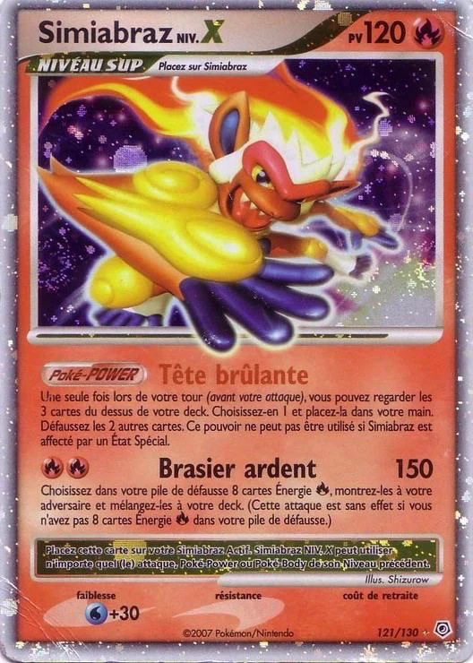 Carte Pokémon Simiabraz de l'extension Diamant & Perle