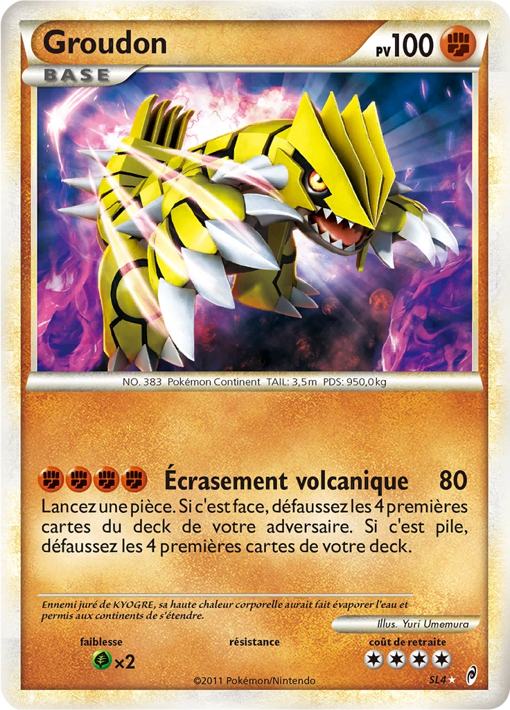 Carte Pokémon Groudon de l'extension L'appel des Légendes