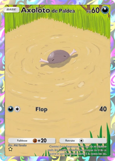 Carte Pokémon Axoloto de Paldea de l'extension Merveilles de Paldea