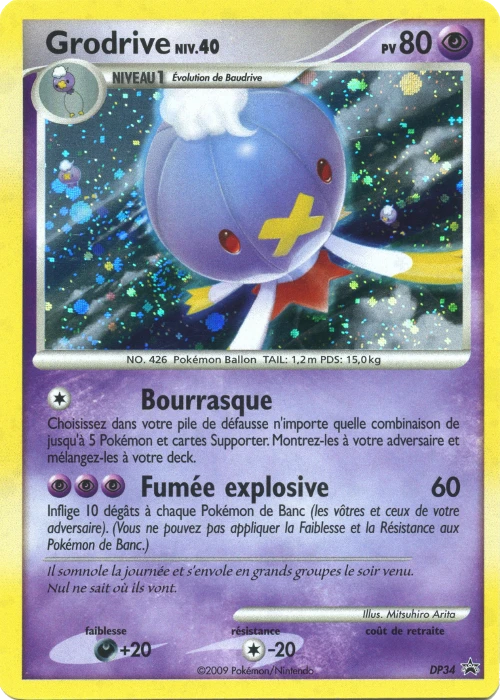 Carte Pokémon Grodrive de l'extension Promo DP