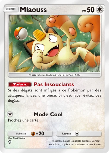 Carte Pokémon Miaouss de l'extension Booster de Luxe Méga