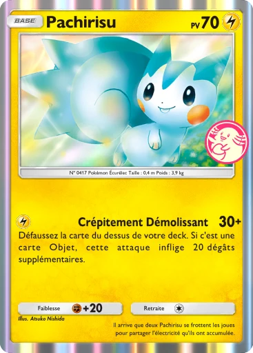 Carte Pokémon Pachirisu de l'extension Promo-B