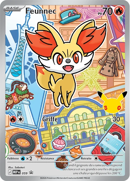 Carte Pokémon Feunnec de l'extension MEP Black Star Promos