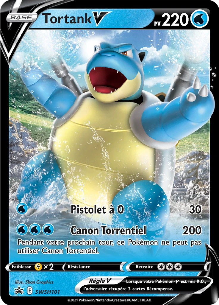 Carte Pokémon Tortank V de l'extension Promo SWSH