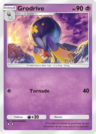 Carte Pokémon Grodrive de l'extension Réjouissances Rayonnantes