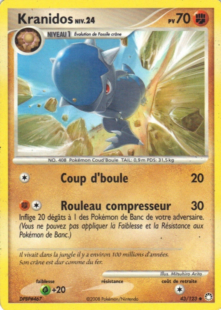 Carte Pokémon Kranidos de l'extension Trésors Mystérieux