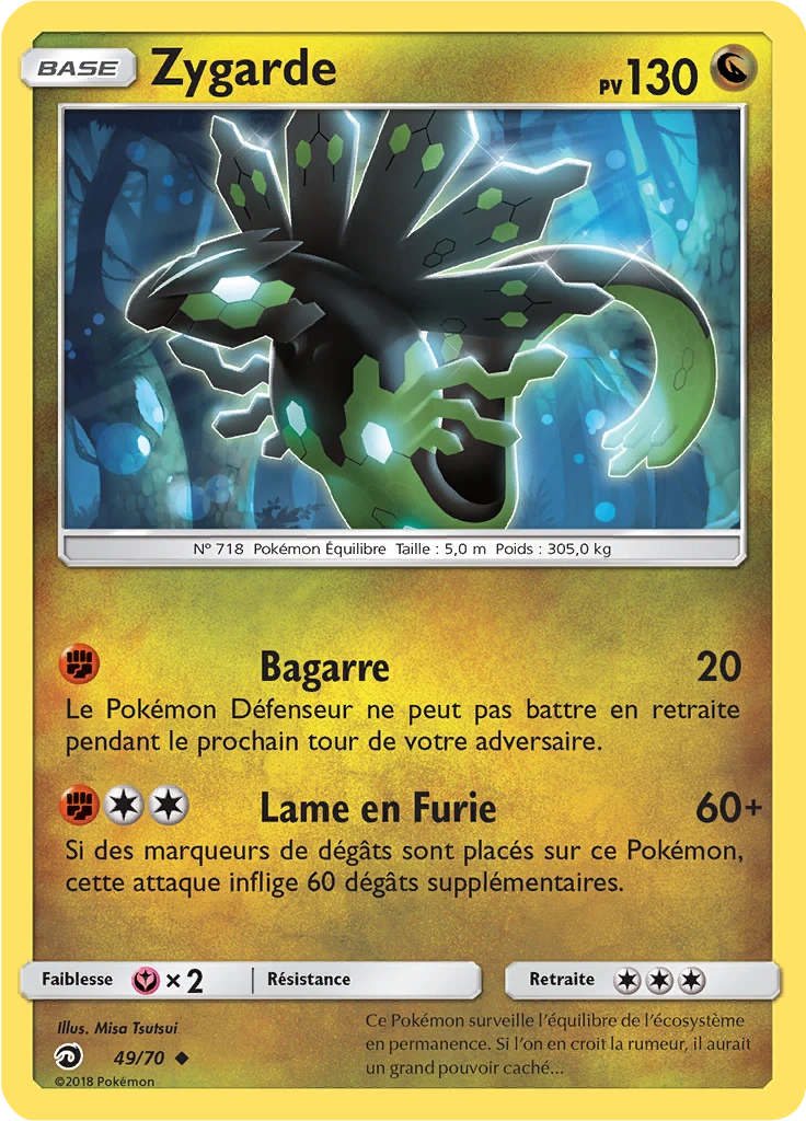 Carte Pokémon Zygarde de l'extension Majesté Des Dragons