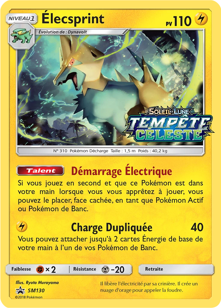 Carte Pokémon Élecsprint de l'extension Promo SM