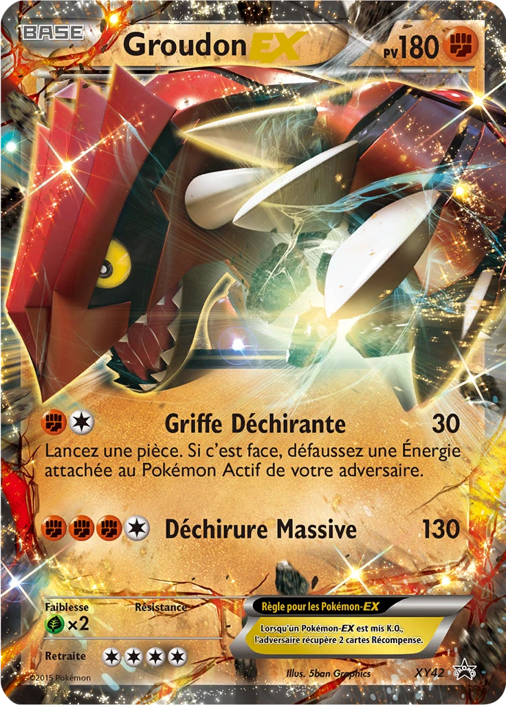 Carte Pokémon Groudon EX de l'extension Promo XY
